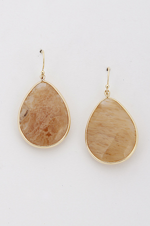 Oval Stone Earrings 6AAB5